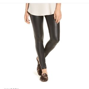 Halogen Faux Leather Black Pants
